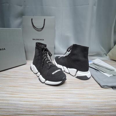 wholesale quality balenciaga speed 2.0 black white